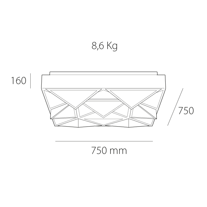 Plafonieră led Diamond - imagine 3