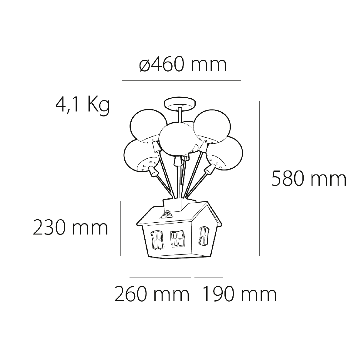 Plafonieră pentru copii Up - imagine 3
