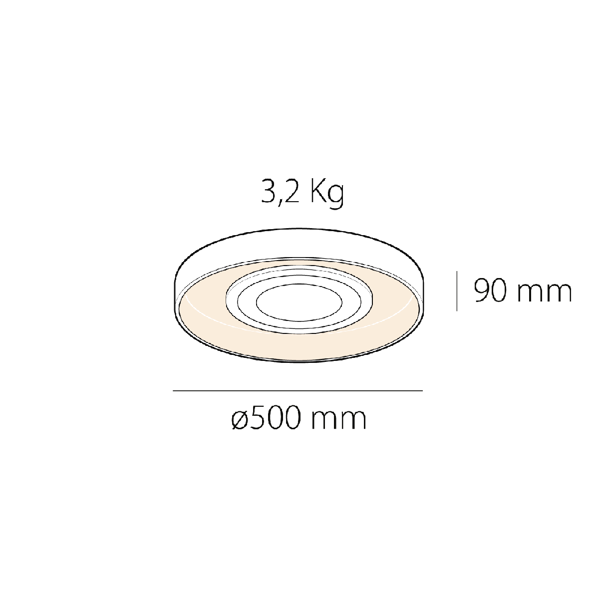 Plafonieră cu led Tarvos - imagine 4