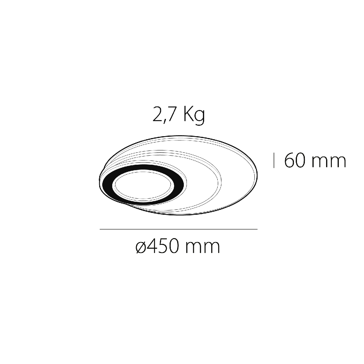 Plafonieră cu led Albiorix - imagine 5