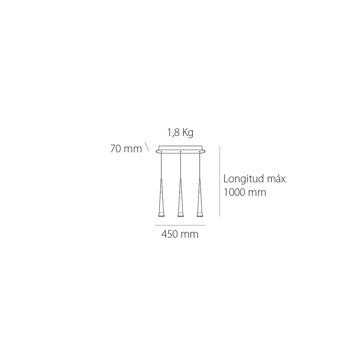 Lustră Suspendată Flaute 8C - imagine 2