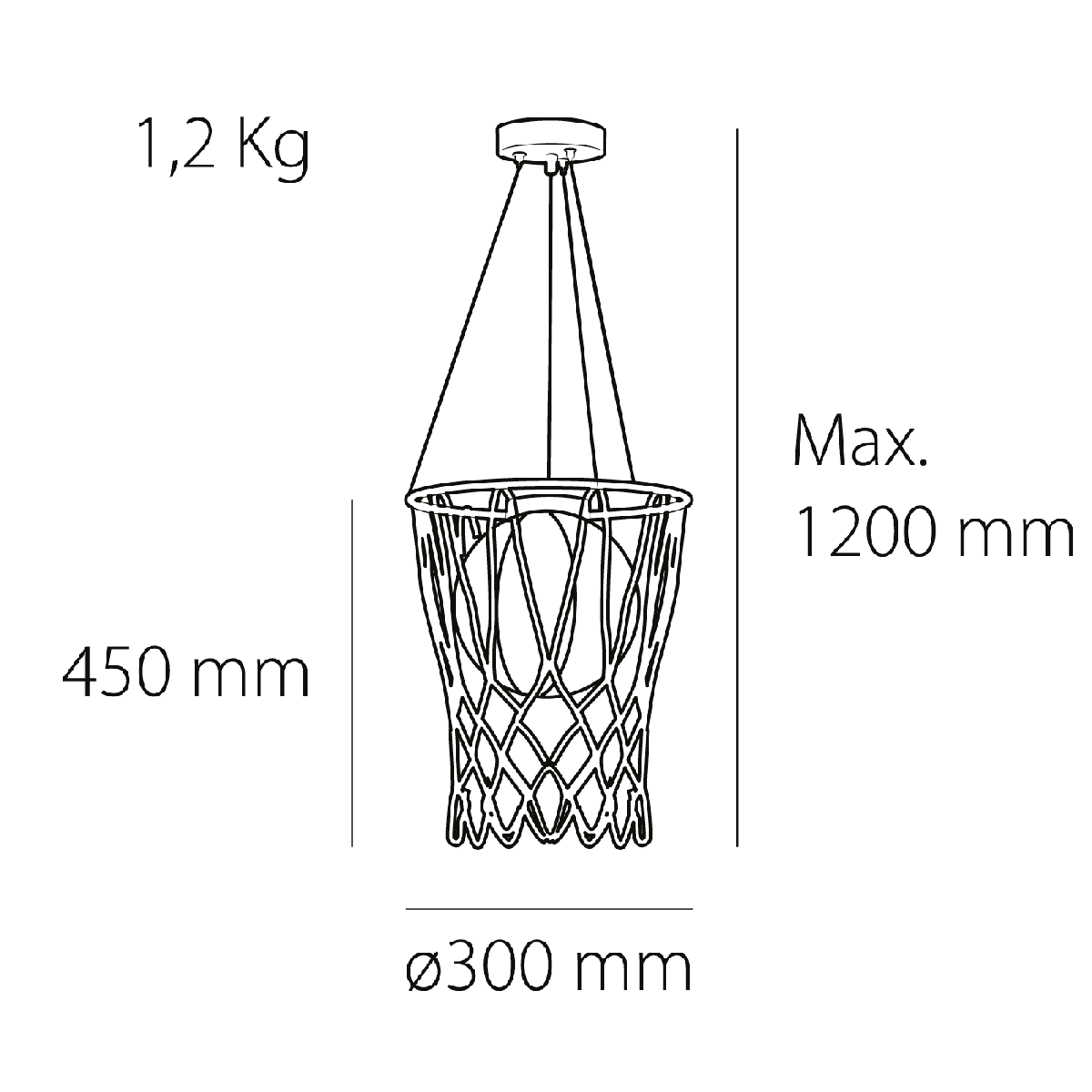 Lustă suspendată copii Basket Ball - imagine 3