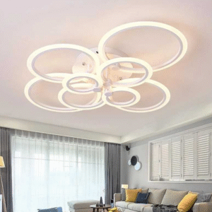 Lustră LED 8 Cercuri cu TelecomandĂ wifi 2.4G