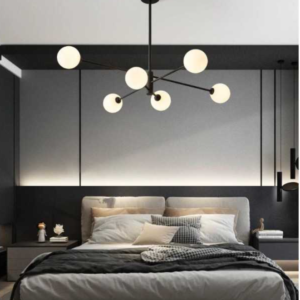 Lustra cu Glob Alb Moderna E27x6