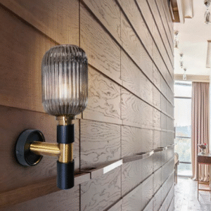 NORMA - WALL LAMP 1L BLACK-BRASS