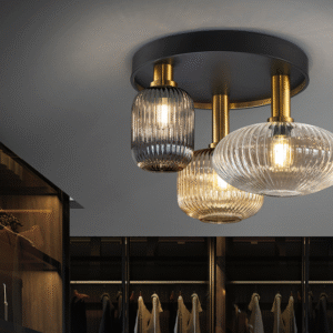 NORMA· CEILING LAMP 3L BLACK/BRASS
