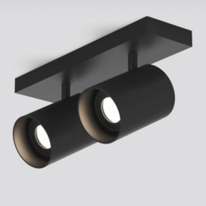 Sina cu 2 spoturi GU10 pentnru interior, Neagra