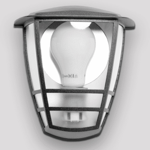 Aplica de Perete pentru Exterior, 1x E27, Bec led Vizibil, Neagra