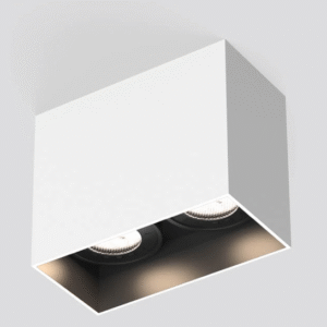 Spot dreptungiular Alb, 2xGU10