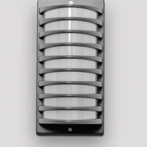 Aplica de Exterior Dreptunghiulara, Plastic Mat, 1xE27, Gri Inchis